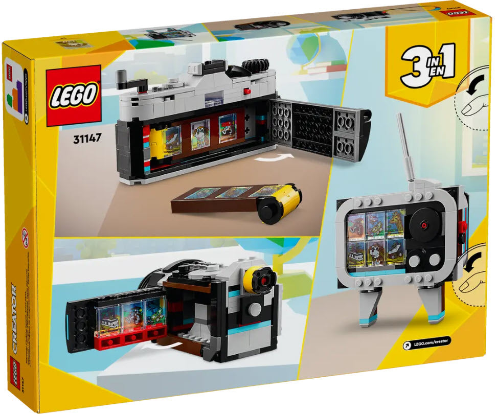 Box Rückseite: LEGO Creator 31147 Retro Kamera