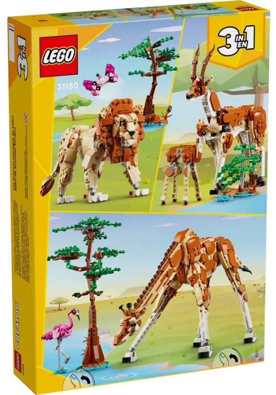 Box Rückseite: LEGO Creator 31150 Tiersafari