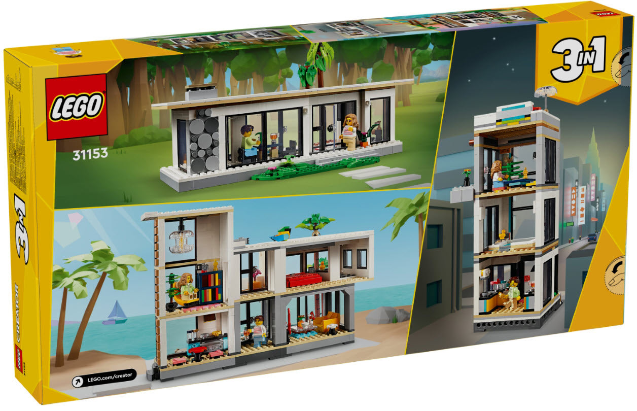 Box Rückseite: LEGO Creator 31153 Modernes Haus