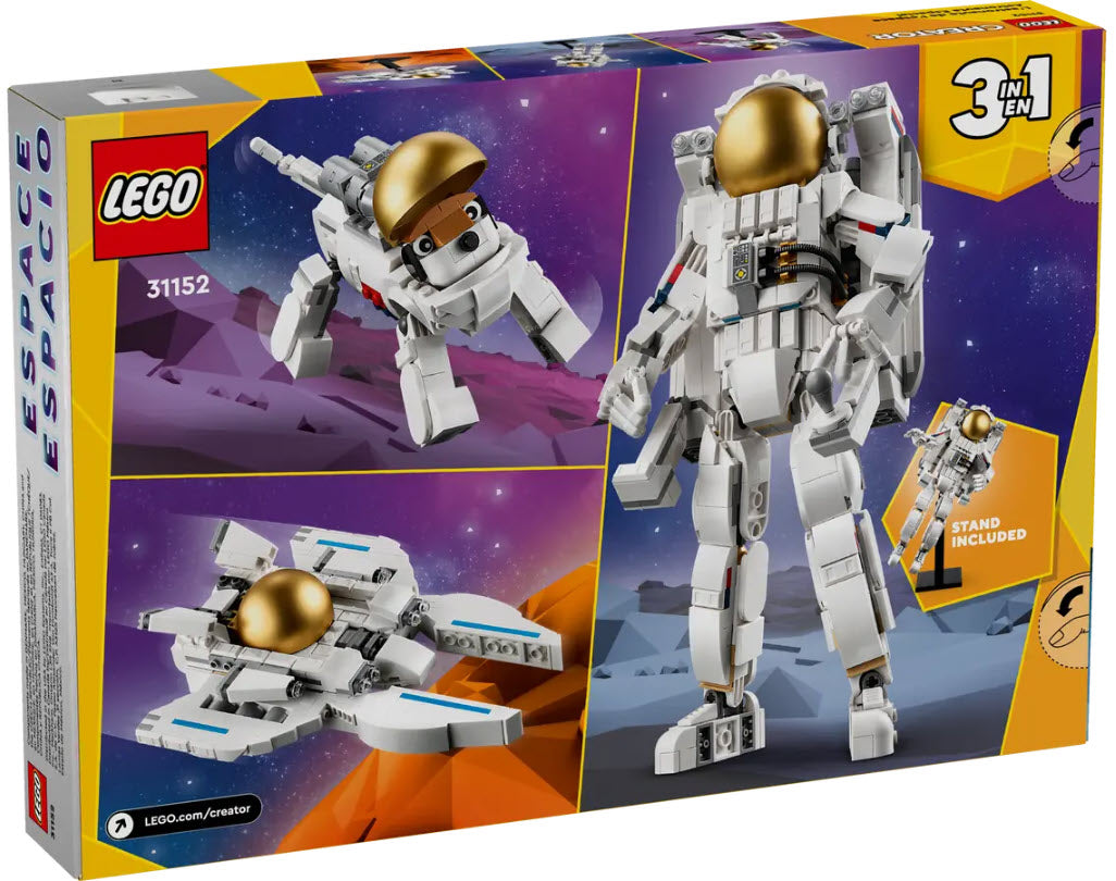 Box Rückseite: LEGO Creator 31152 Astronaut im Weltraum