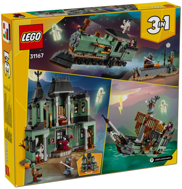 Box Rückseite: LEGO Creator 31167 Geisterhaus
