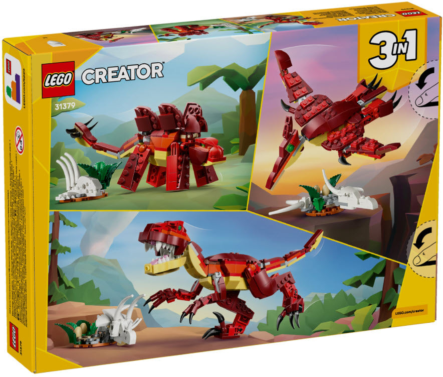 Box Rückseite: LEGO Creator 31379 Wilder Dinosaurier