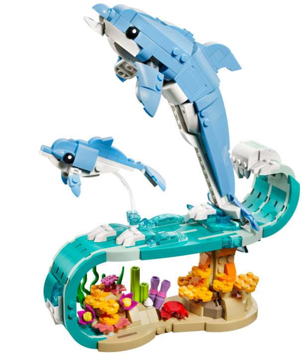 Inhalt: LEGO Creator 31385 Meerestiere: Wunderschöne Delfine
