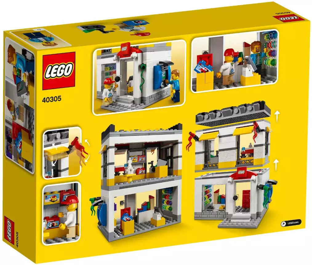 Box Rückseite: LEGO Iconic 40305 LEGO Geschäft im Miniformat