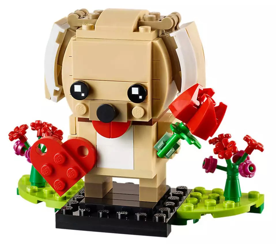 Inhalt: LEGO Brickheadz 40349 Valentinstag-Welpe