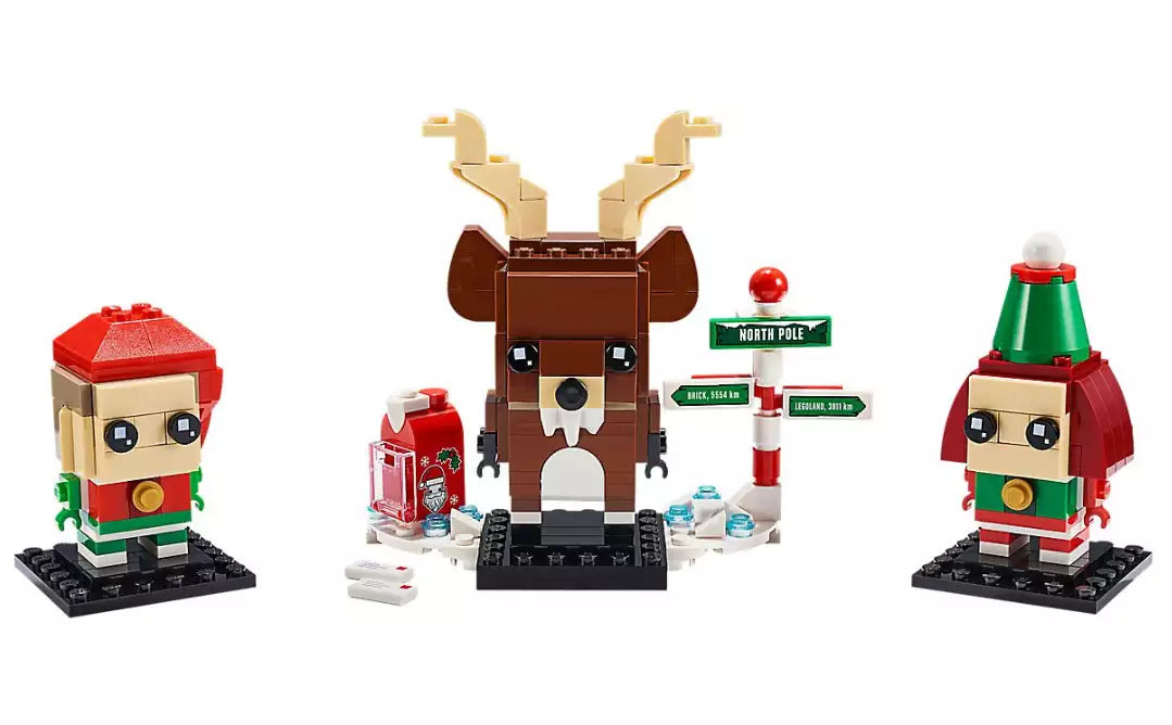 Inhalt: LEGO Brickheadz 40353 Rentier und Elfen