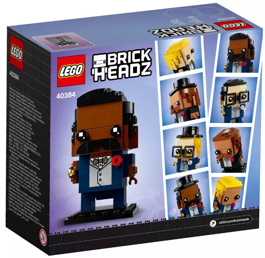 Box Rückansicht: LEGO Brickheadz 40384 Bräutigam