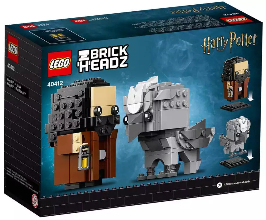 Box Rückansicht: LEGO Brickheadz 40412 Hagrid und Seidenschnabel