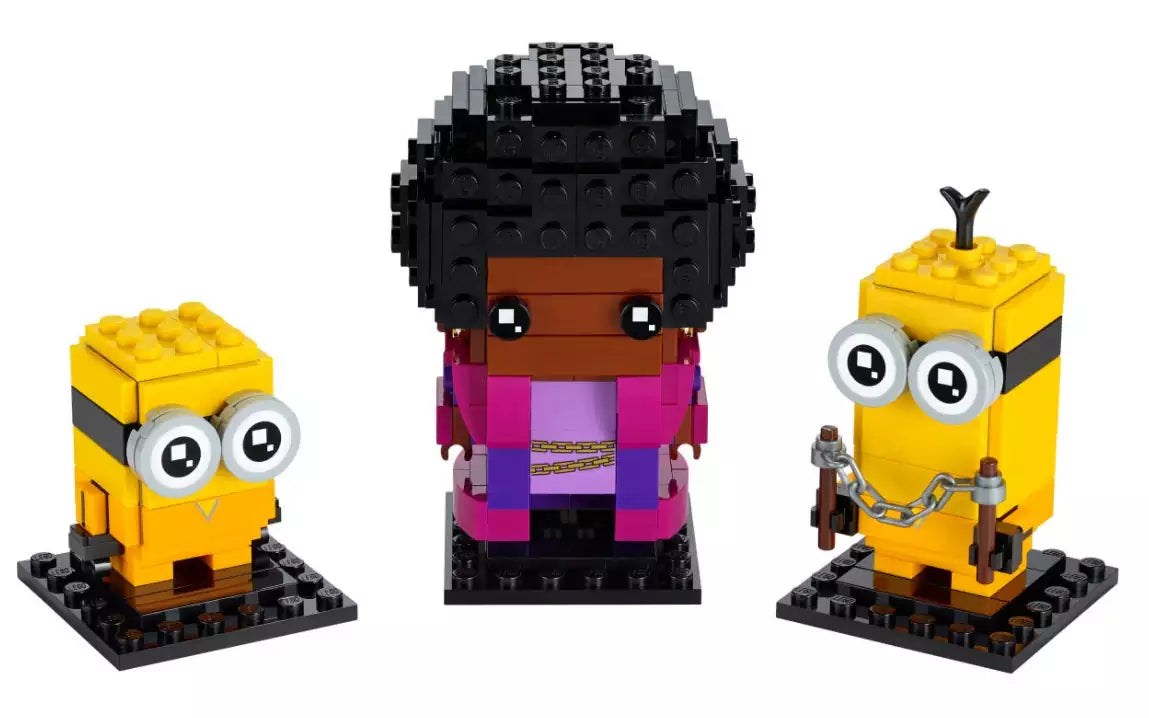 Inhalt: LEGO BrickHeadz 40421 Belle Bottom, Kevin & Bob