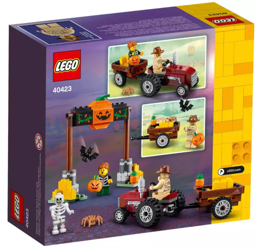 Box Rückansicht: LEGO Saisonale Sets 40423 Halloween-Treckerfahrt