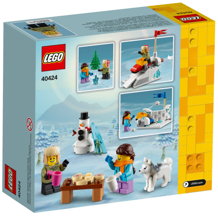 Box Rückansicht: LEGO 40424 Schneeballschlacht