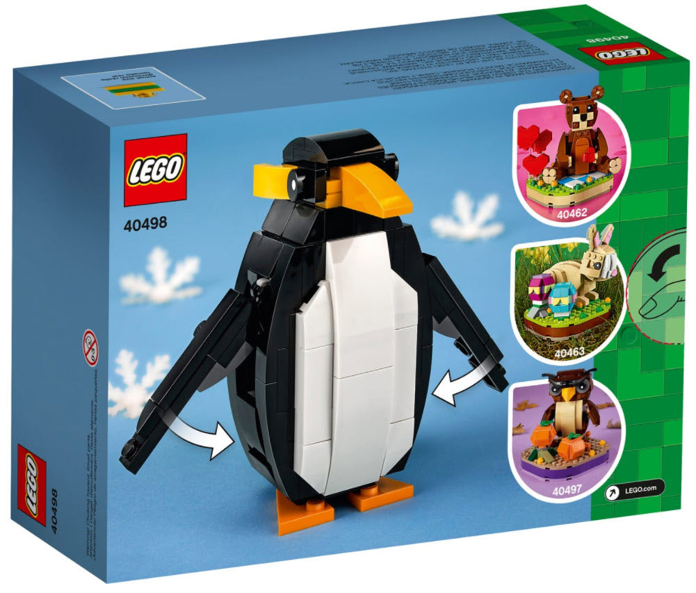 Box Rückansicht: LEGO 40498 Weihnachtspinguin