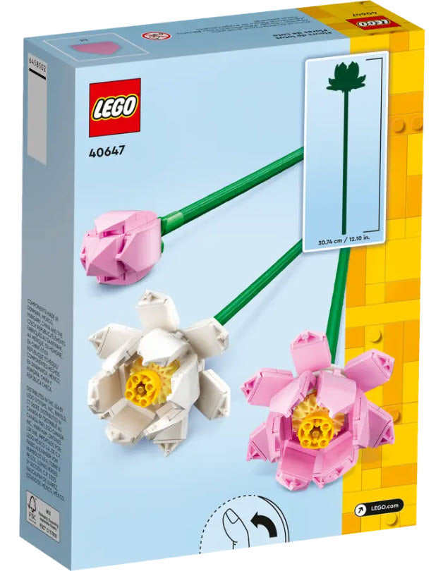 Box Rückseite: LEGO 40647 Lotusblumen