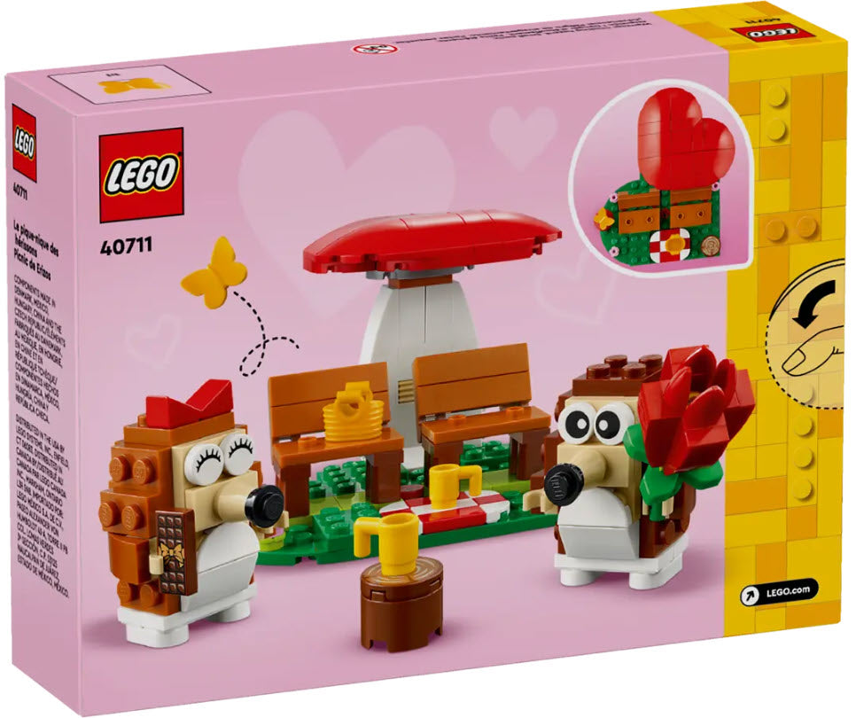 Box Rückseite: LEGO 40711 Igel und ihr Picknick-Date