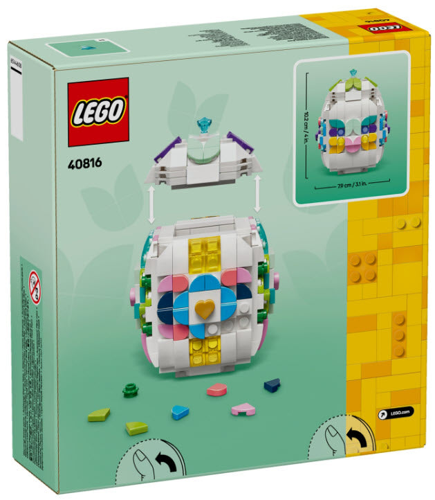 Box Rückseite: LEGO 40816 Verziertes Osterei