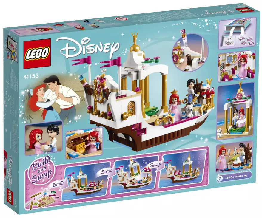 Box Rückansicht: LEGO Disney Princess 41153 Arielles königliches Hochzeitsboot