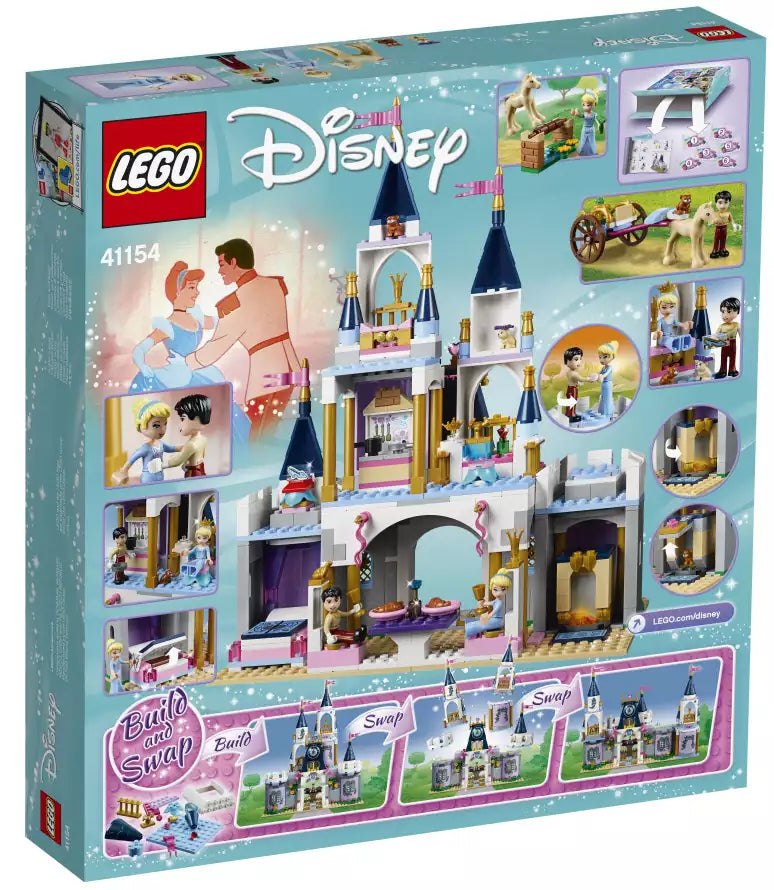 Box Rückansicht: LEGO Disney Princess 41154 Cinderellas Traumschloss