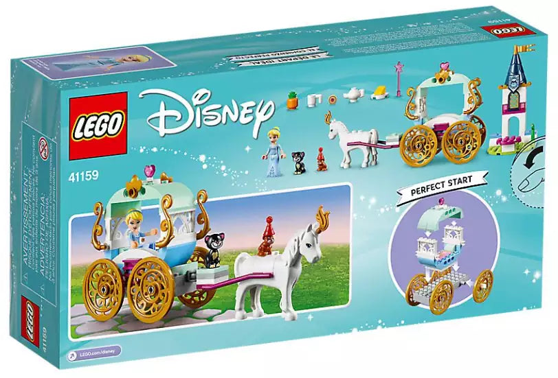 Box Rückseite: LEGO Disney Princess 41159 Cinderellas Kutsche