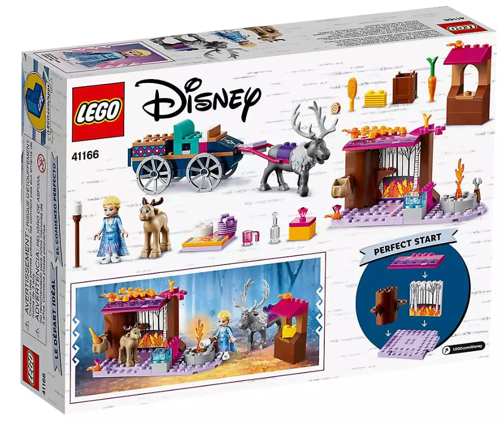 Box Rückseite: LEGO Disney Princess 41166 Elsa und die Rentierkutsche