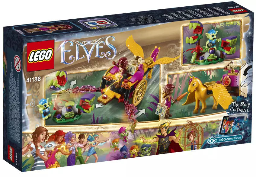 Box Rückansicht: LEGO Elves 41186 Azari und die Flucht aus dem Kobold-Wald
