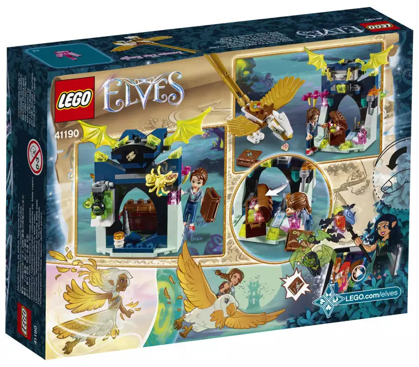 Box Rückseite: LEGO Elves 41190 Emily Jones und die Flucht auf dem Adler