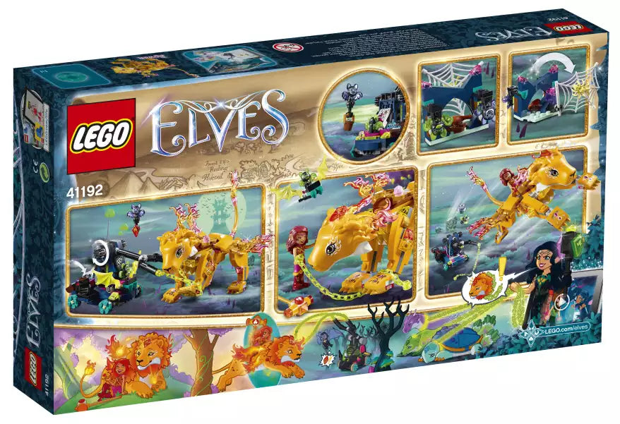 Box Rückseite: LEGO Elves 41192 Azari und die Falle für den Feuerlöwen