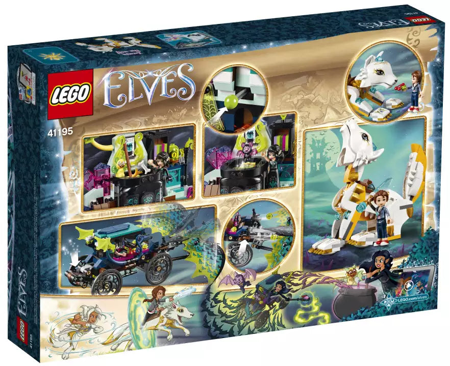 Box Rückansicht: LEGO Elves 41195 Finale Auseinandersetzung zwischen Emily und Noctura