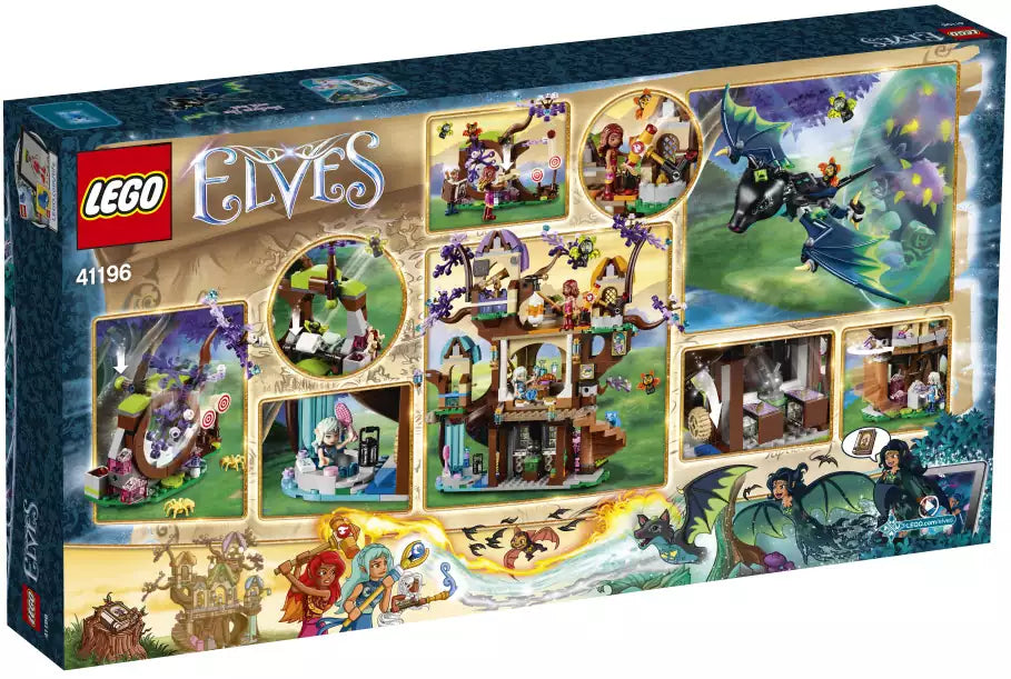 Box Rückansicht: LEGO Elves 41196 Fledermaus-Angriff auf den Elfen-Sternbaum