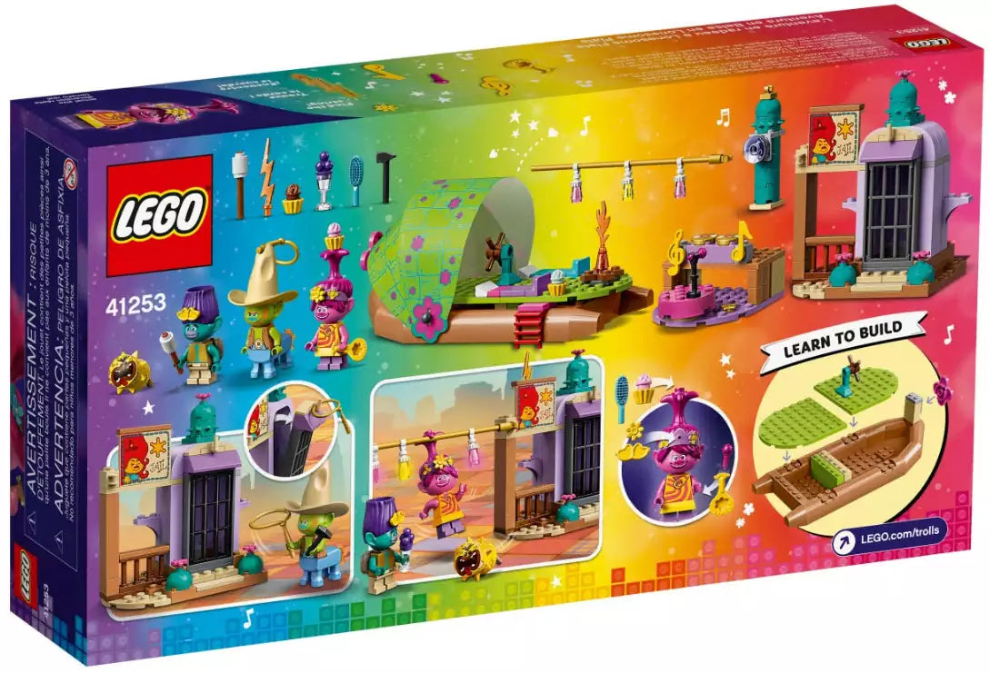 Box Rückansicht: LEGO Trolls 41253 Floßabenteuer in Einsamshausen