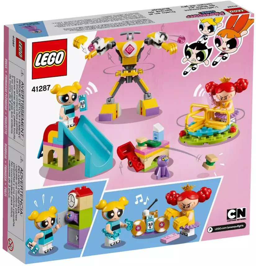 Box Rückansicht: LEGO Powerpuff Girls 41287 Bubbles Spielplatzabenteuer