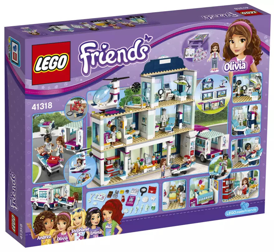 LEGO Friends 41318 Heartlake Krankenhaus, Box Rückansicht