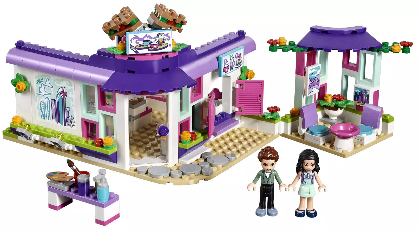 Inhalt: LEGO Friends 41336 Emmas Künstlercafé