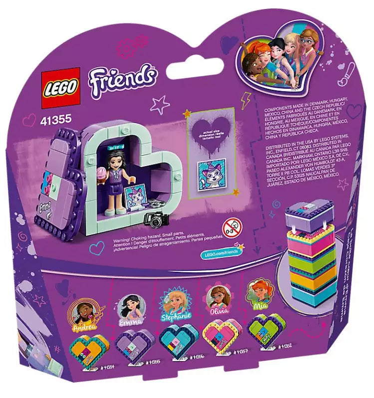 Box Rückseite: LEGO Friends 41355 Emmas Herzbox