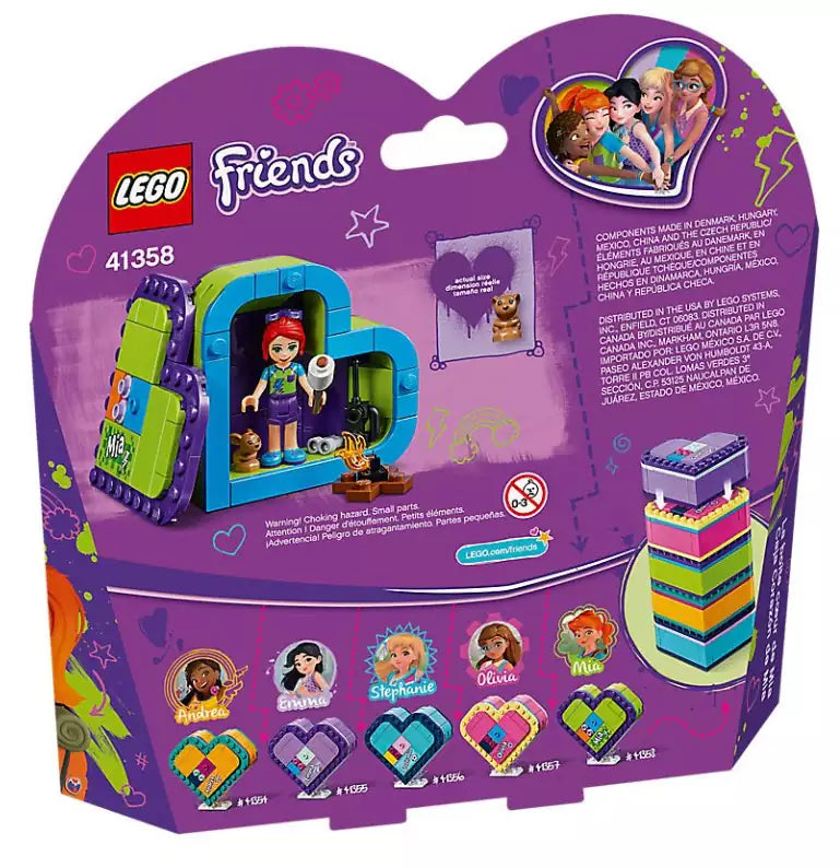 Box Rückseite: LEGO Friends 41358 Mias Herzbox