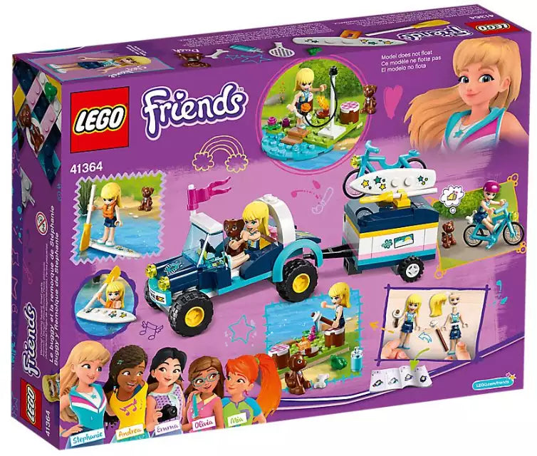 Box Rückseite: LEGO Friends 41364 Stephanies Cabrio mit Anhänger