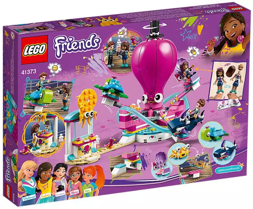 Box Rückseite: LEGO Friends 41373 Lustiges Oktopus-Karussell