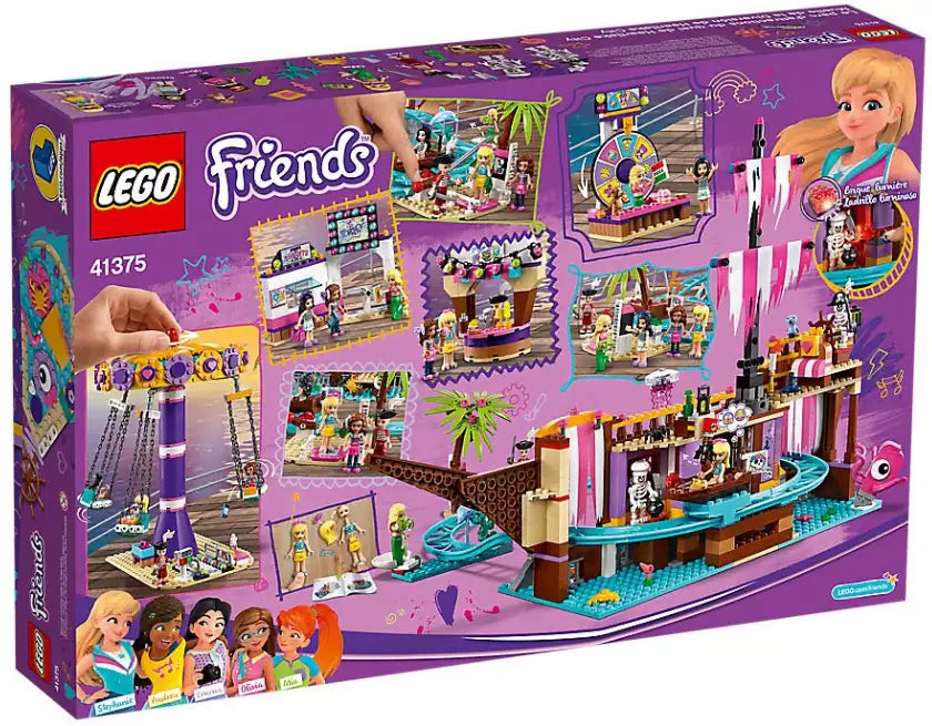 Box Rückseite: LEGO Friends 41375 Vergnügungspark von Heartlake City
