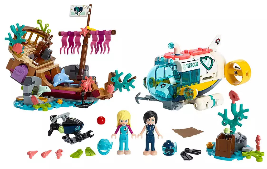 Inhalt: LEGO Friends 41378 Rettungs-U-Boot für Delfine