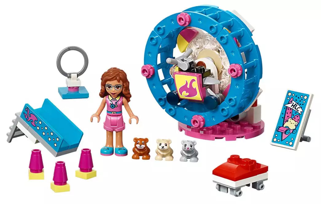 Inhalt: LEGO Friends 41383 Olivias Hamster-Spielplatz