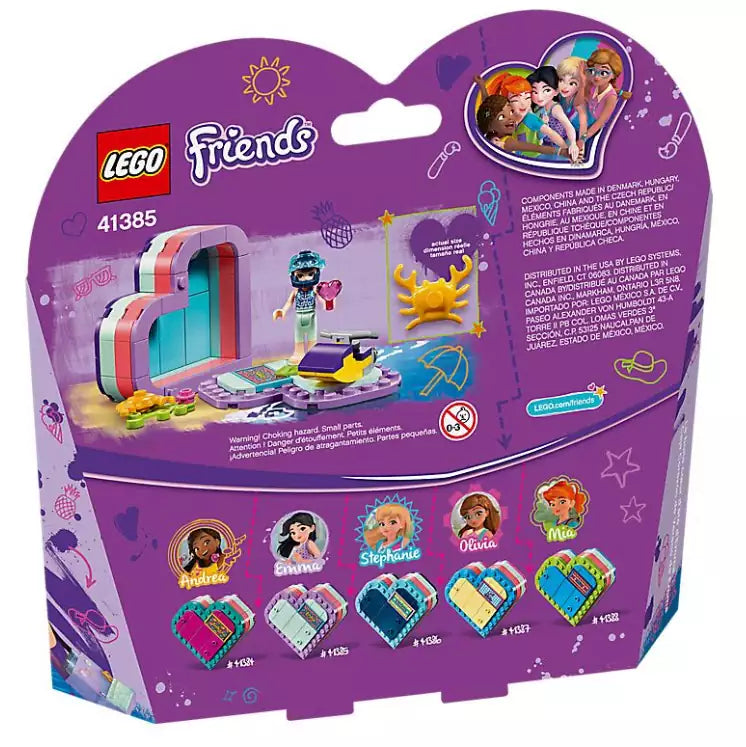Box Rückansicht: LEGO Friends 41385 Emmas sommerliche Herzbox