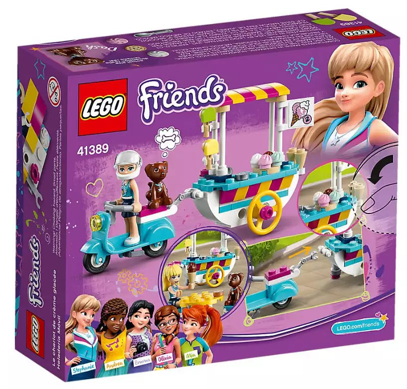 Box Rückseite: LEGO Friends 41389 Stephanies mobiler Eiswagen