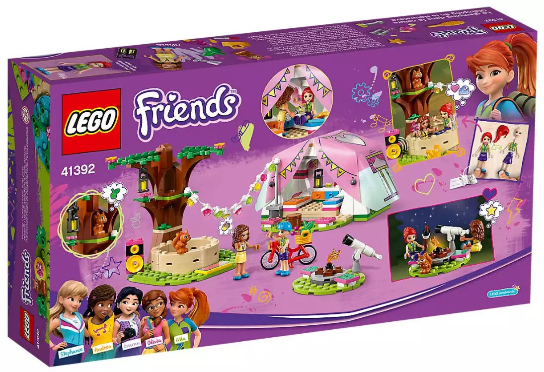 Box Rückseite: LEGO Friends 41392 Camping in Heartlake City