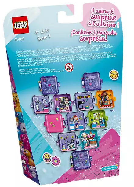 Box Rückseite: LEGO Friends 41402 Olivias magischer Würfel – Forscherin