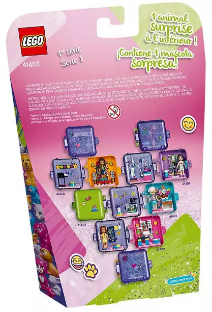 Box Rückseite: LEGO Friends 41403 Mias magischer Würfel – Tierärztin