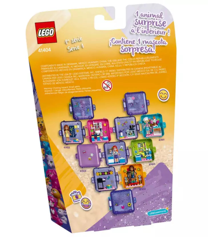 Box Rückseite: LEGO Friends 41405 Andreas magischer Würfel – Tiergeschäft