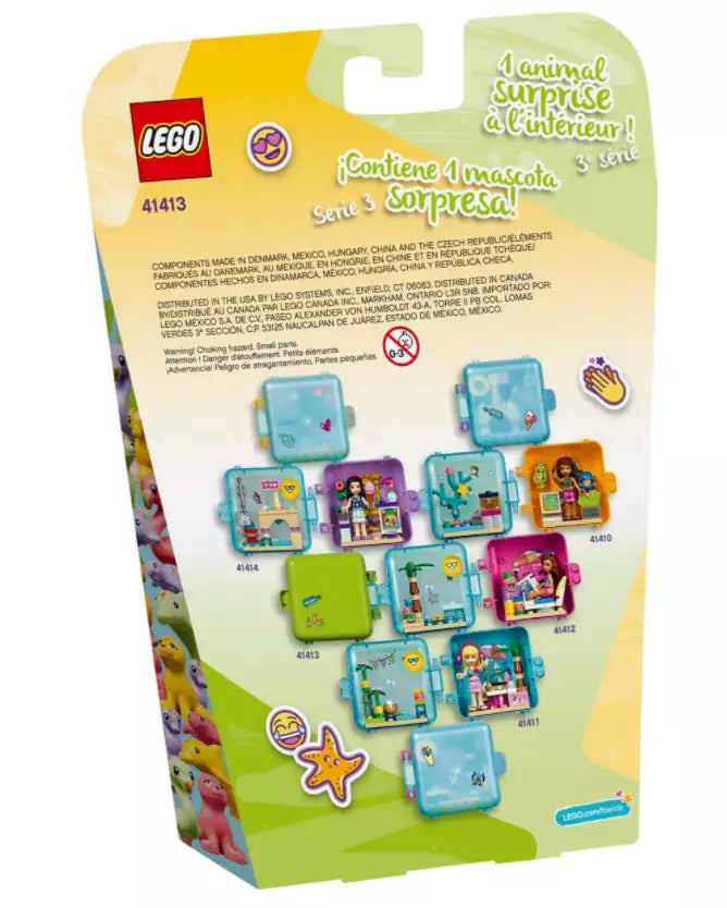 Box Rückseite: LEGO Friends 41413 Mias Sommer Würfel - Hotdog Stand