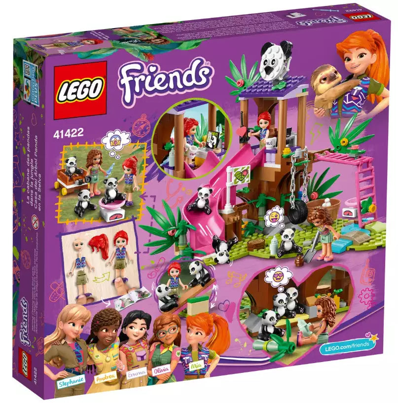 Box Rückseite: LEGO Friends 41422 Panda-Rettungsstation