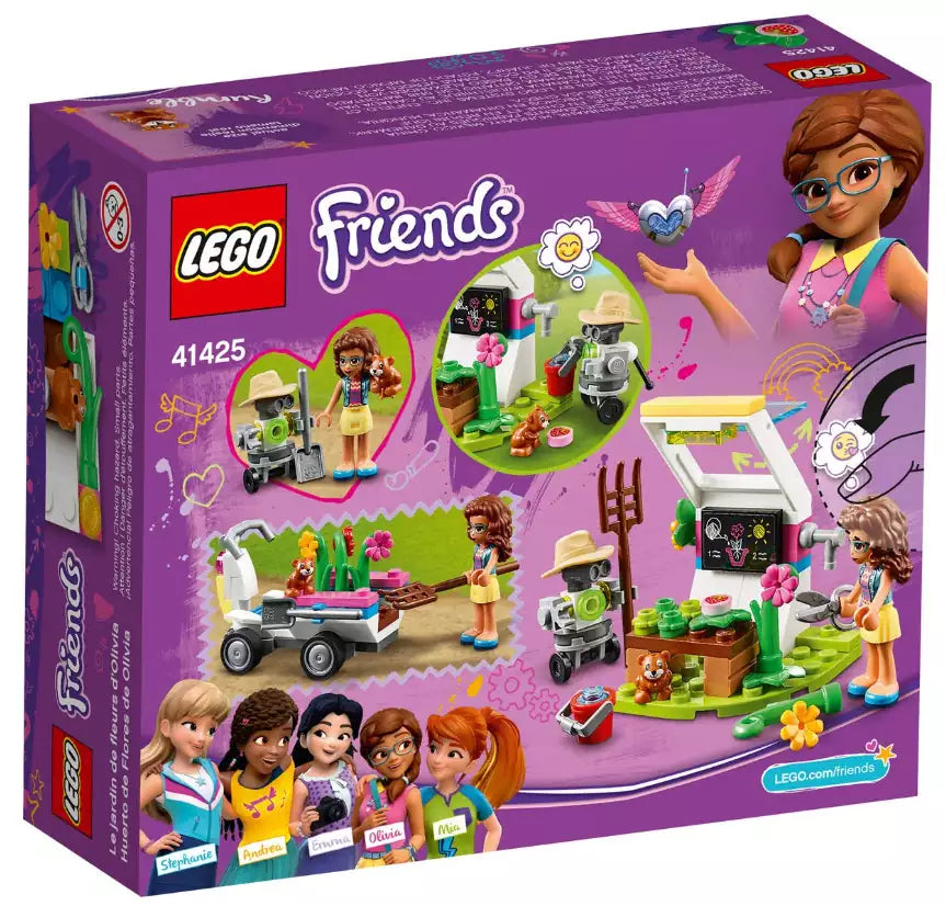 Box Rückseite: LEGO Friends 41425 Olivias Blumengarten