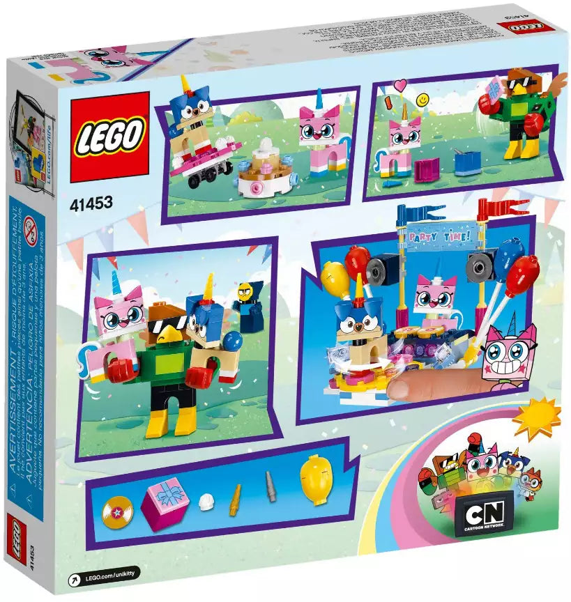 Box Rückansicht: LEGO UniKitty 41453 Partyspaß
