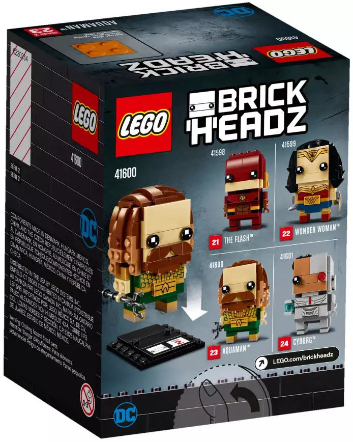 Box Rückansicht: LEGO Brickheadz 41600 Aquaman